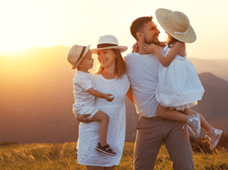 Famille en vacances